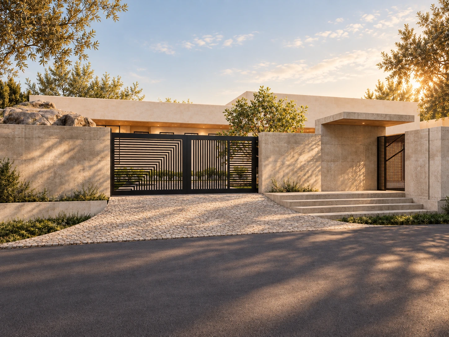 Street entrance · AI-refined design visualization